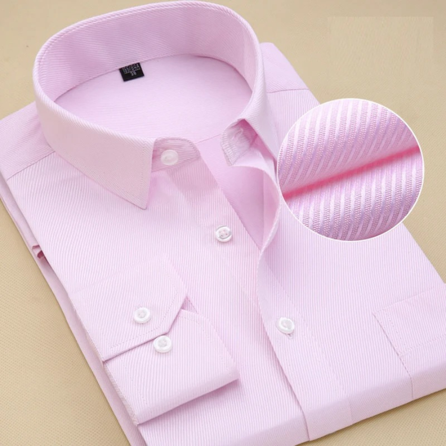 Classic Business Dress Shirt Long Sleeve Button Down