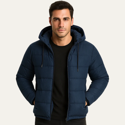 Men’s Wide Baffle Hooded Puffer Jacket
