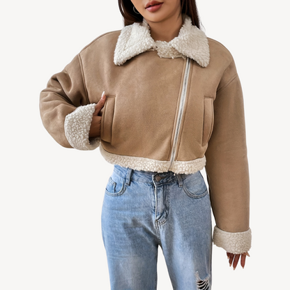 Women's Faux Fur Suede Jacket