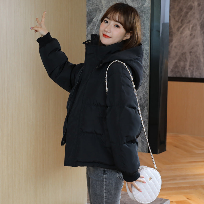 Warm Puffer Coat for Women with Hood
