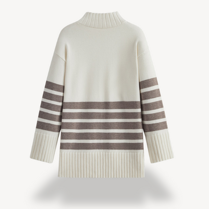 Striped Knit Sweater for Women