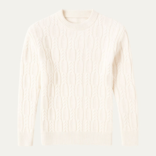 Men’s Cable Knit Mock Neck Sweater