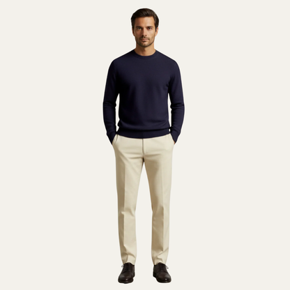 Men’s Fine Knit Classic Crew Neck Sweater