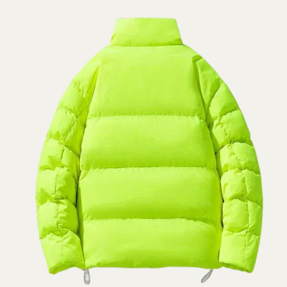 Men’s Insulated Wide Baffle Stand Collar Puffer Jacket