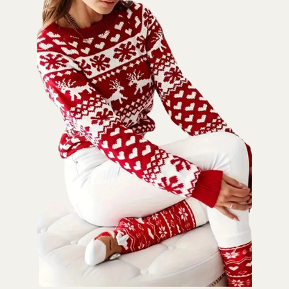 Women’s Festive Fair Isle Knit Sweater