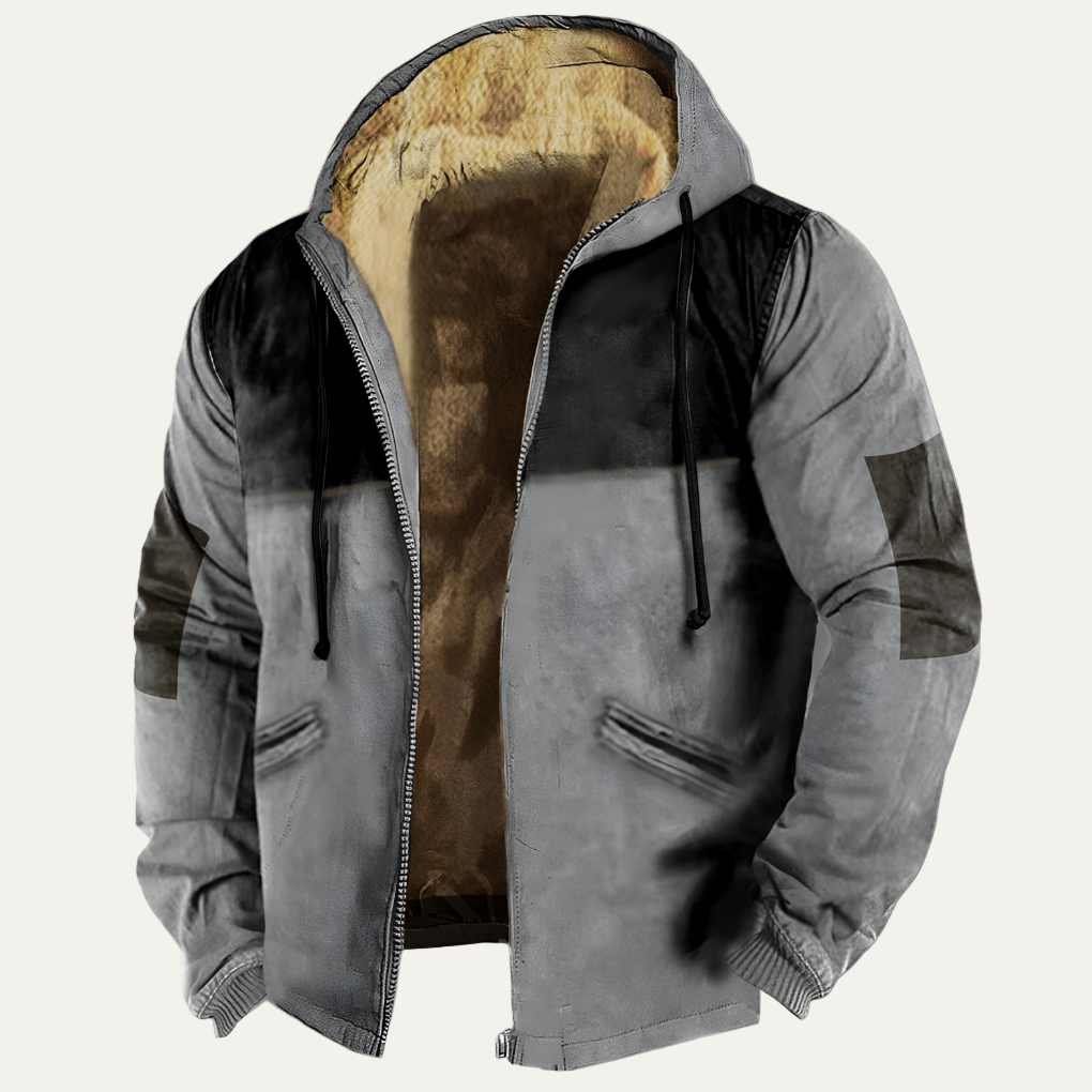 Men’s Rugged Sherpa Lined Hooded Parka Jacket