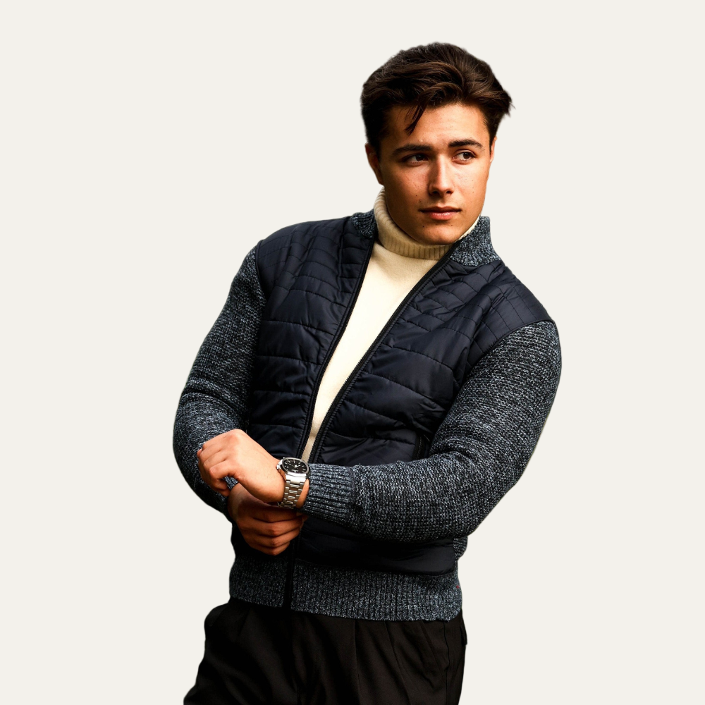 Men’s Hybrid Quilted Knit Sleeve Jacket