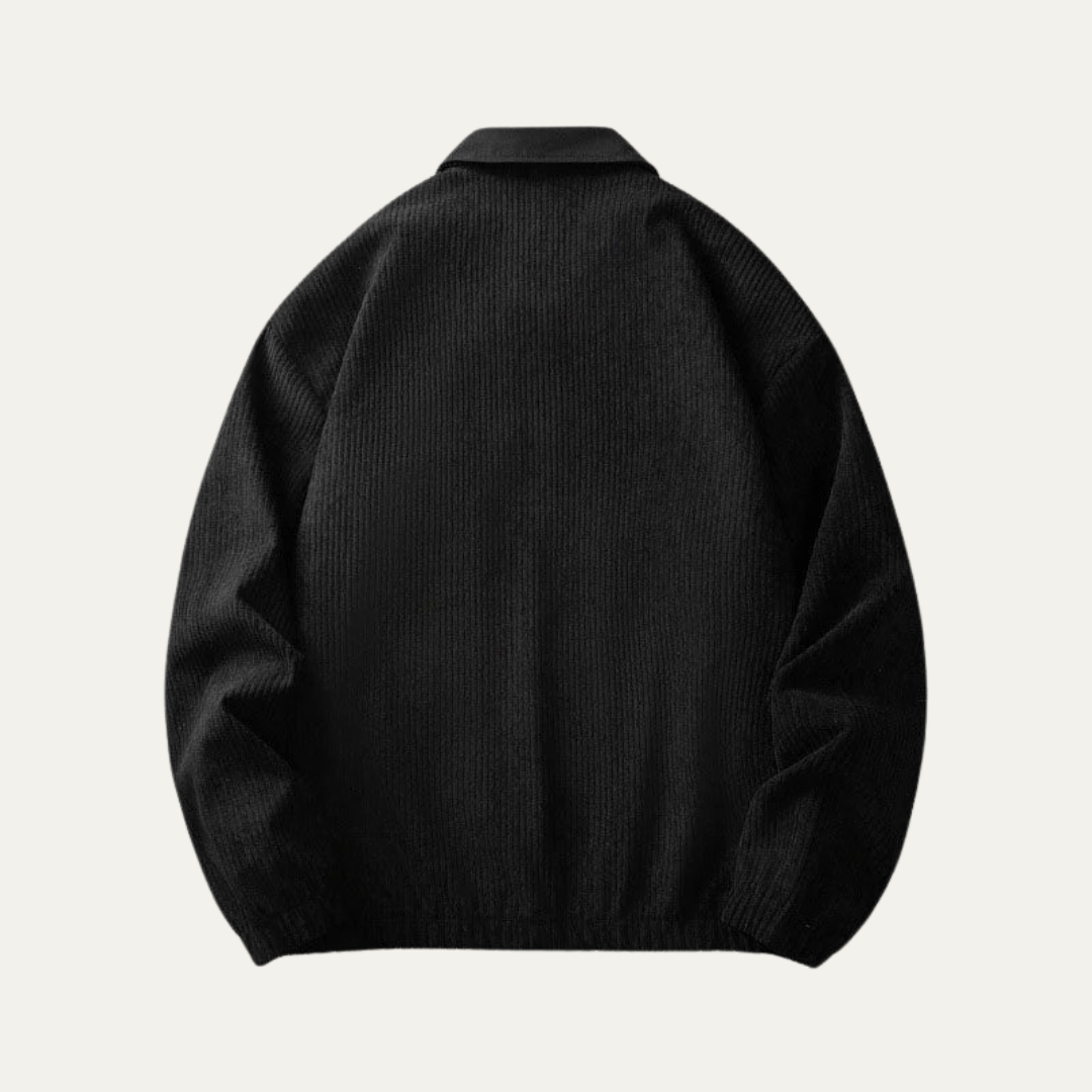 Men’s Oversized Textured Workwear Zip Jacket