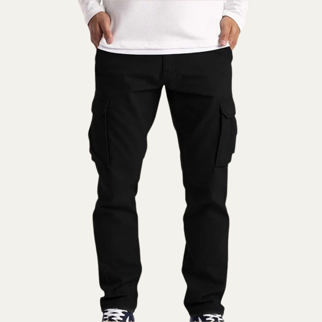 Men’s Straight Leg Cargo Pants with Gusseted Utility Pockets