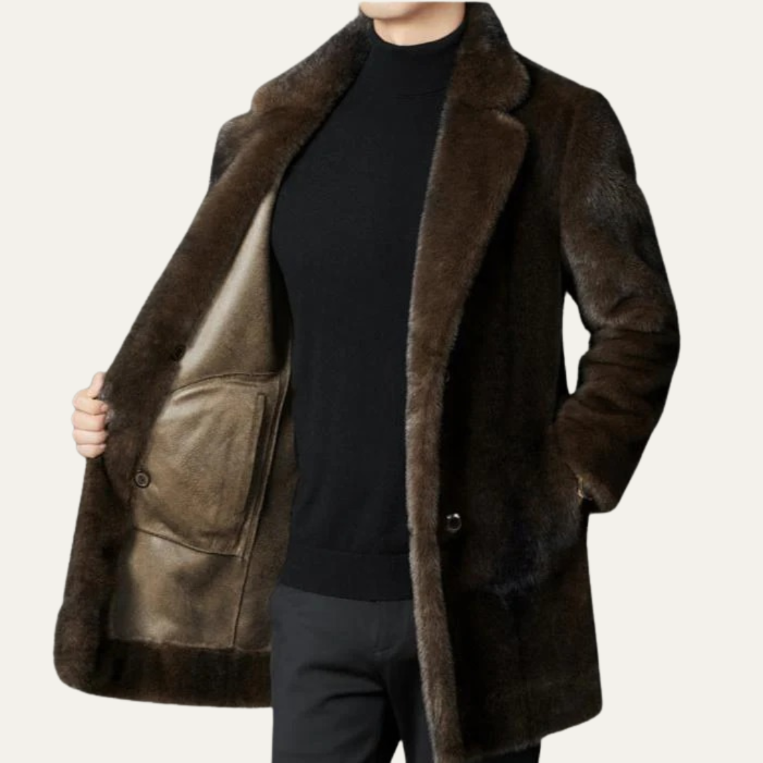 Men’s Luxurious Faux Fur Coat