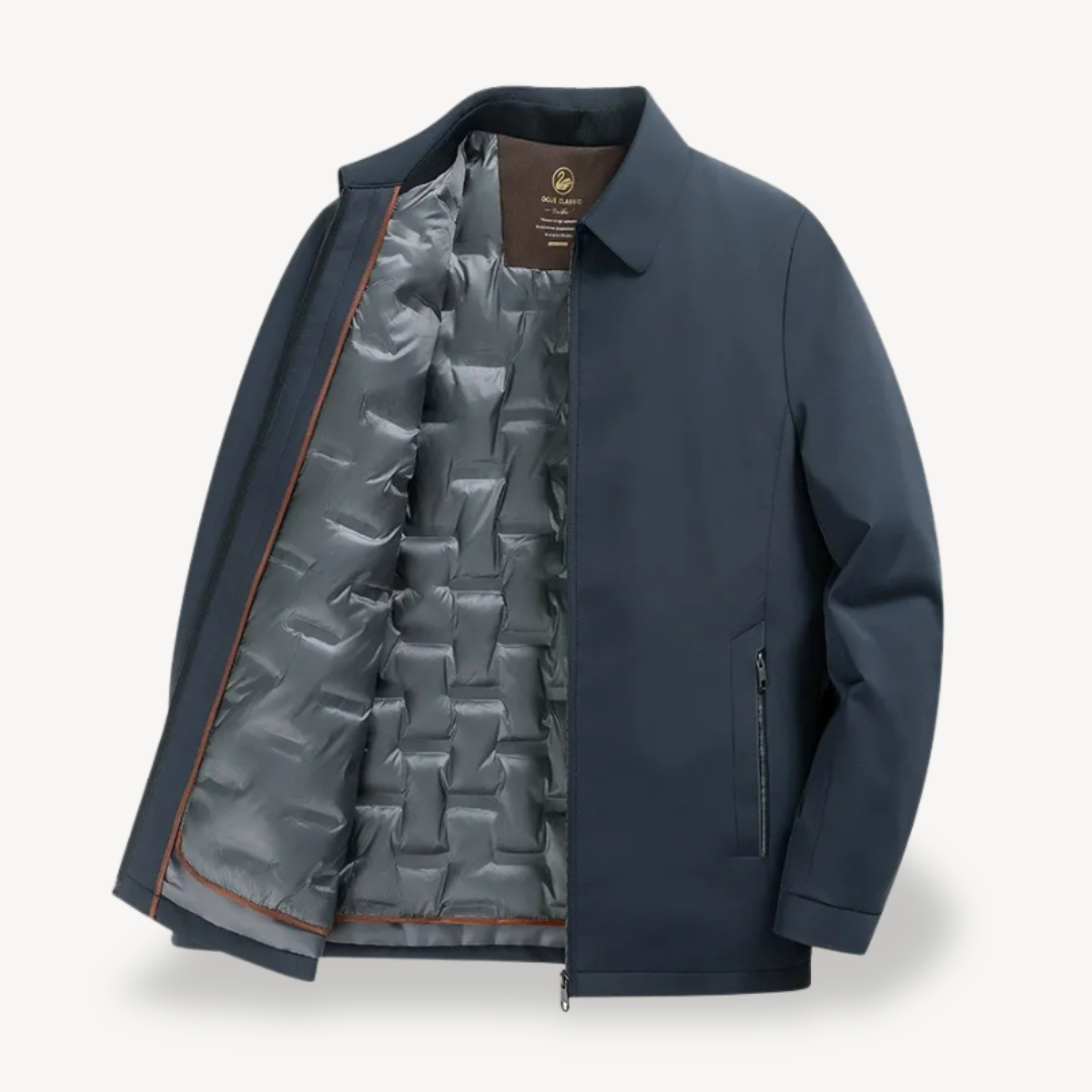 Quilted Lined Winter Puffer Jacket Men