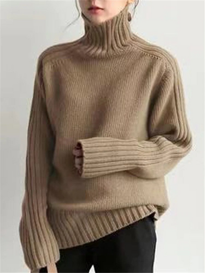 Cozy Women's Chunky Knit Turtleneck Sweater