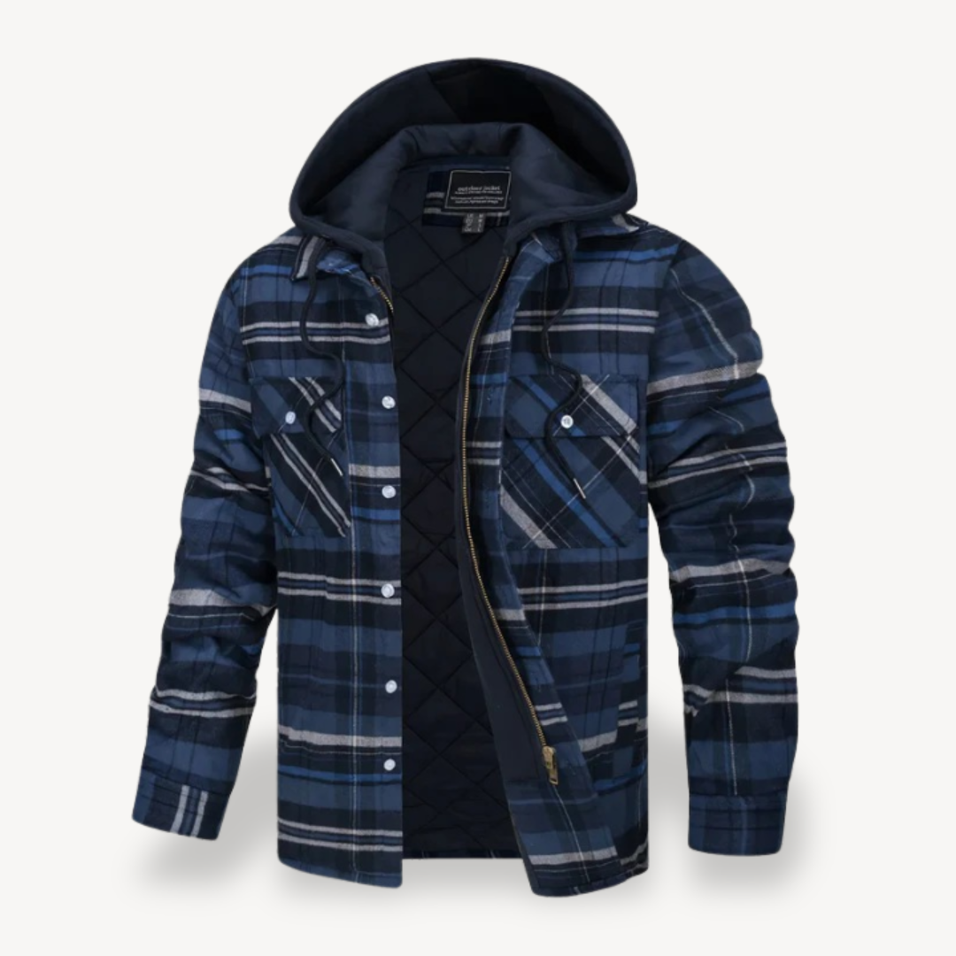 Men's Flannel Hooded Jacket