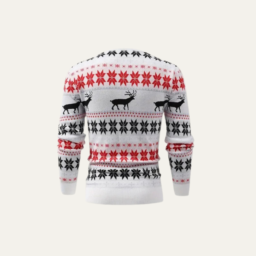 Men’s Classic Reindeer Knit Christmas Sweater