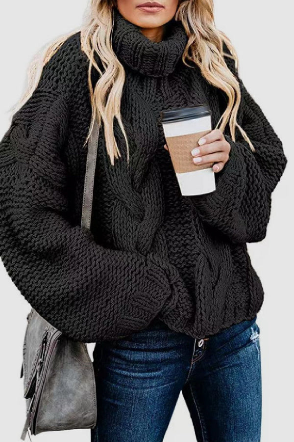 Women's Soft Knit Turtleneck Sweater in Classic Style