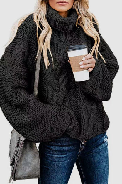 Women's Soft Knit Turtleneck Sweater in Classic Style