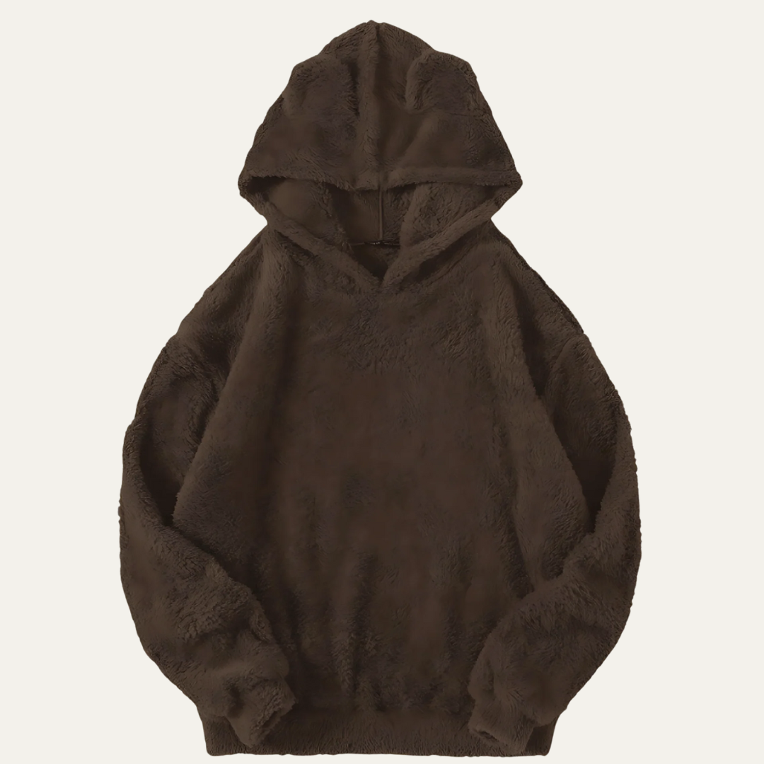 Men’s Sherpa Fleece Hoodie With Soft Pullover Design
