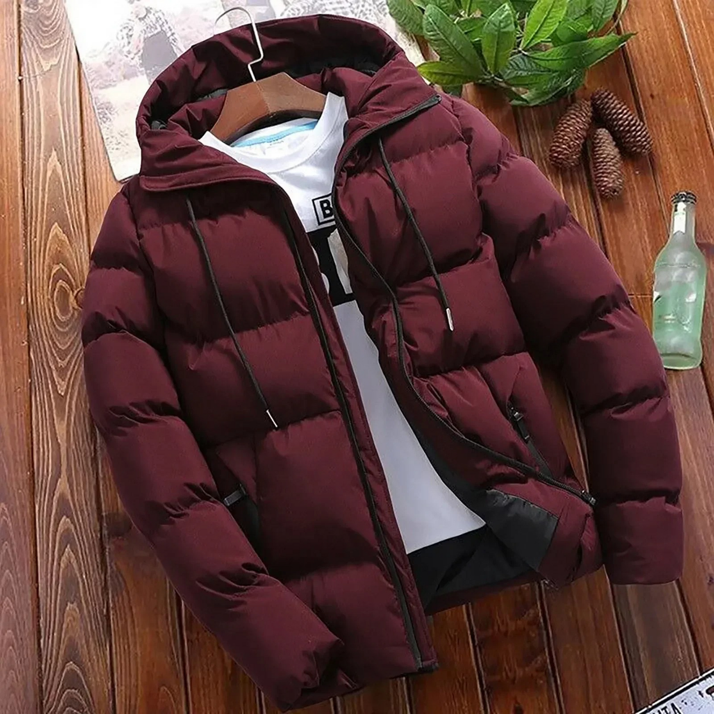 Warm Waterproof Hooded Winter Coat for Men