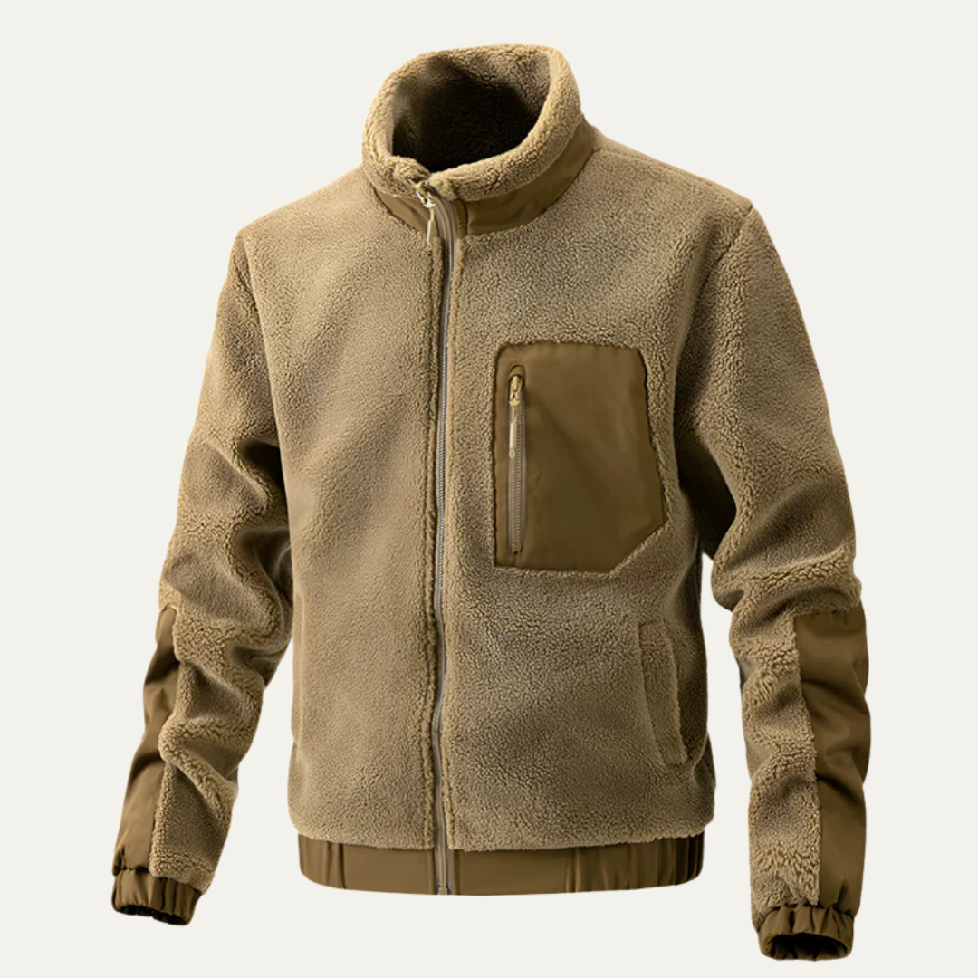 Men’s Textured Sherpa Fleece Jacket