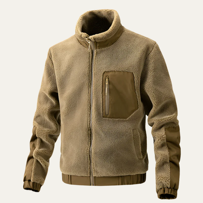Men’s Textured Sherpa Fleece Jacket