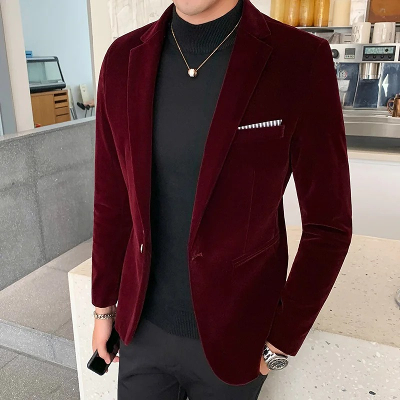 Men's Tailored Velvet Tuxedo Jacket