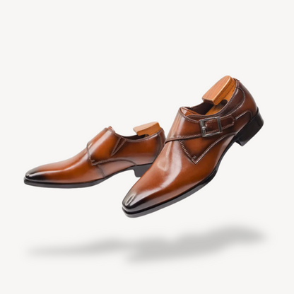 Orthopedic Leather Dress Shoes with Buckle
