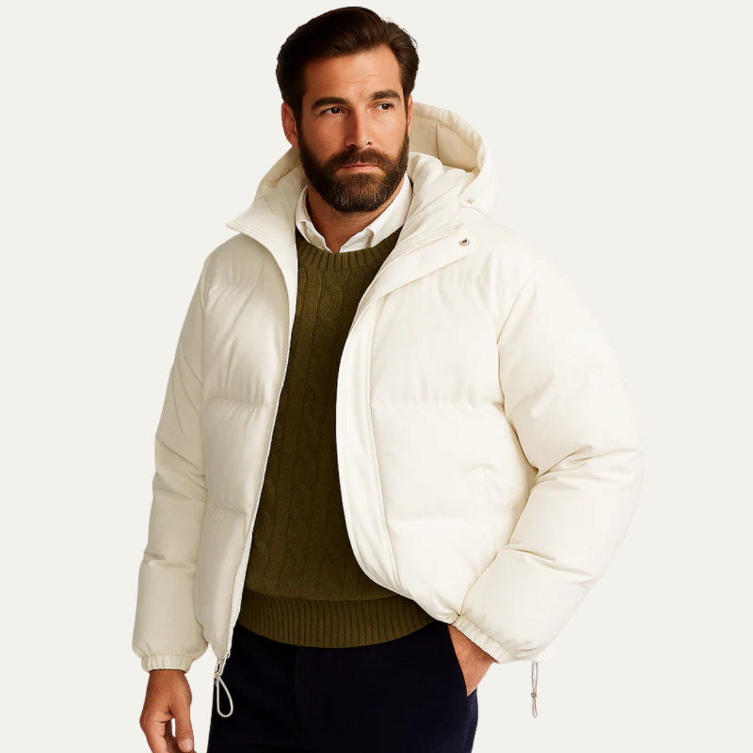 Men’s Insulated High Neck Hooded Puffer Jacket