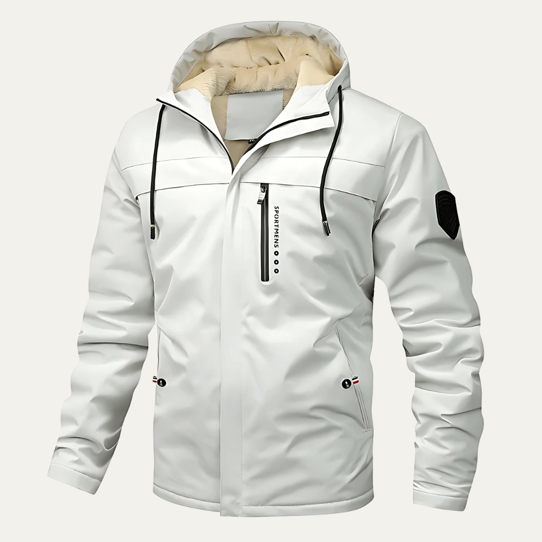 Men’s Insulated Hooded Winter Parka with Plush Lining