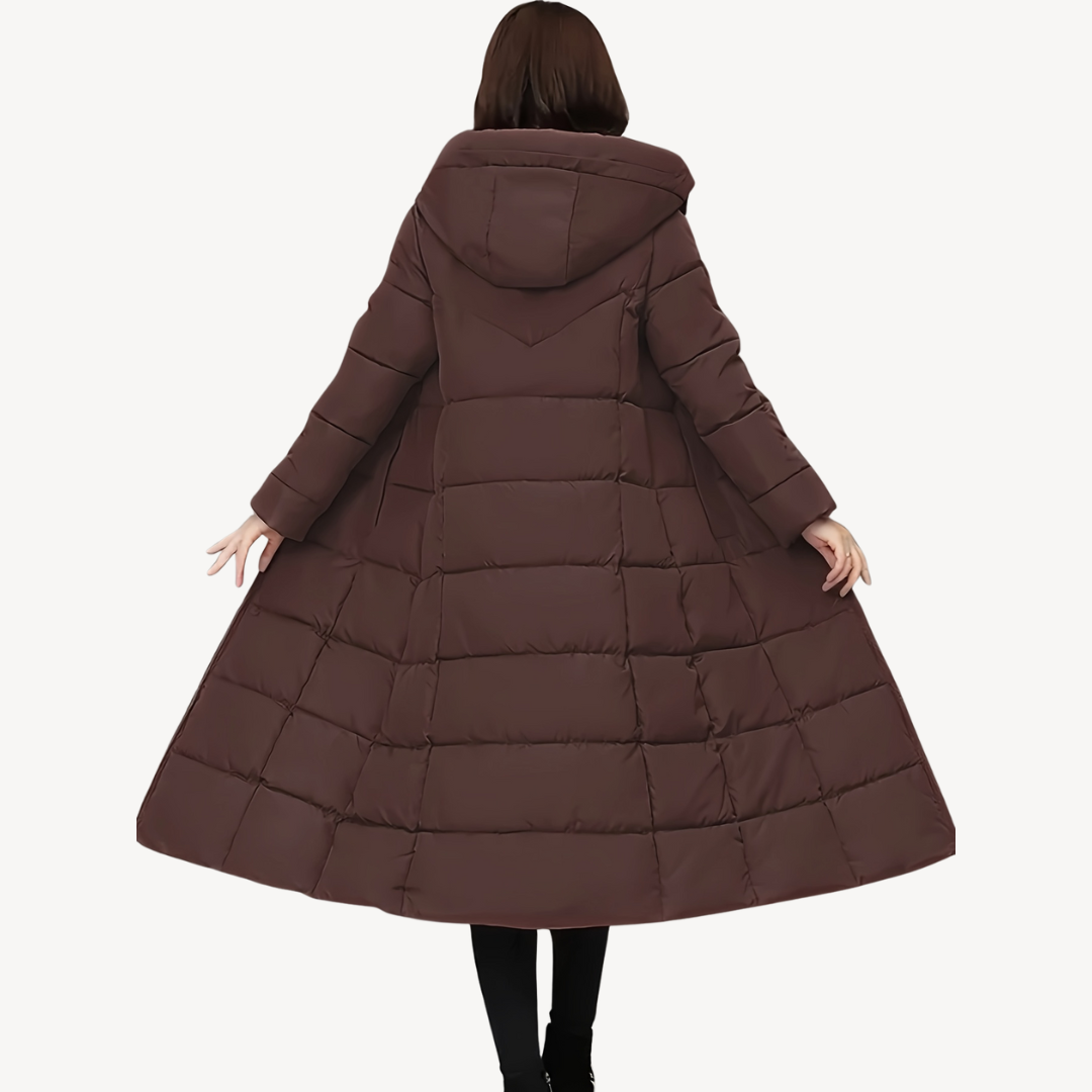 Women’s Long Puffer Coat with Hood