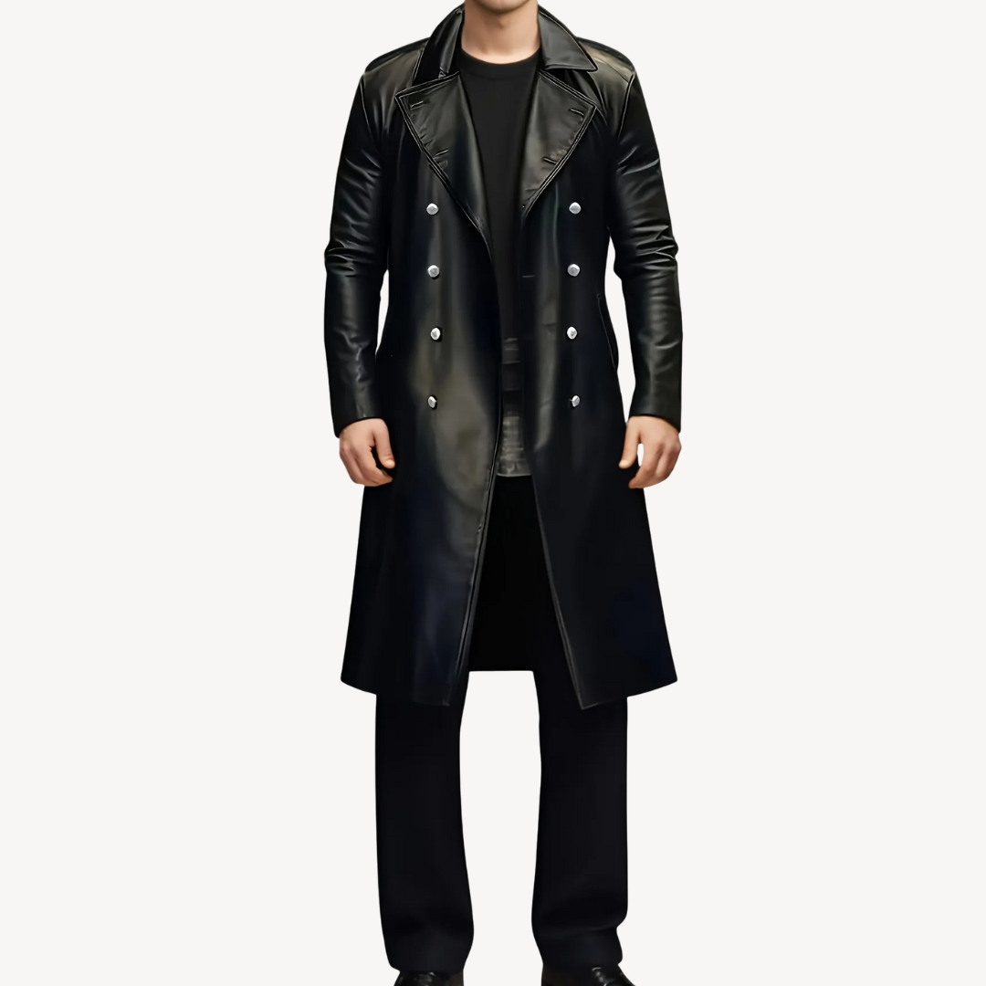 Men's Double-Breasted Trench Coat