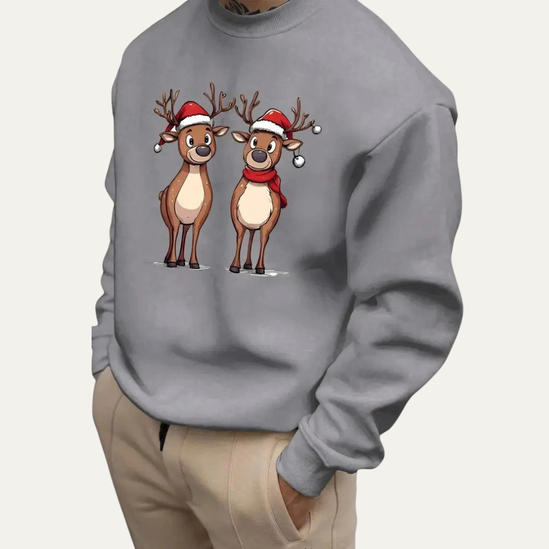 Men’s Festive Reindeer Christmas Sweatshirt