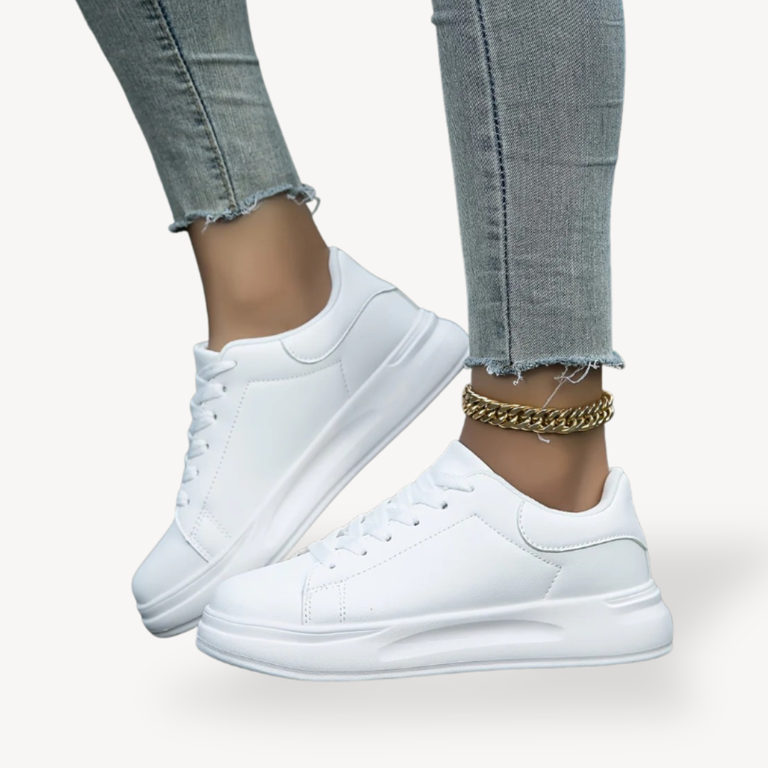 Women's Orthopedic Leather Platform Sneakers