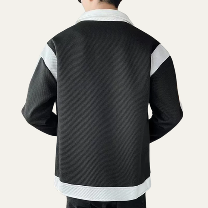 Men’s Modern Contrast Sleeve Varsity Jacket
