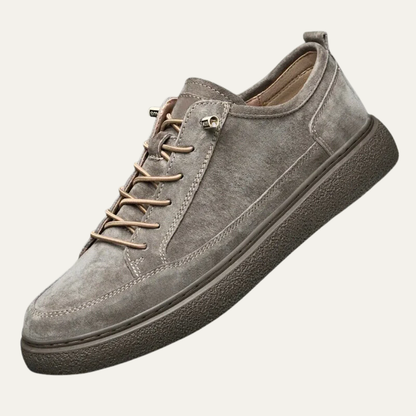 Men’s Textured Suede Derby Platform Sneakers