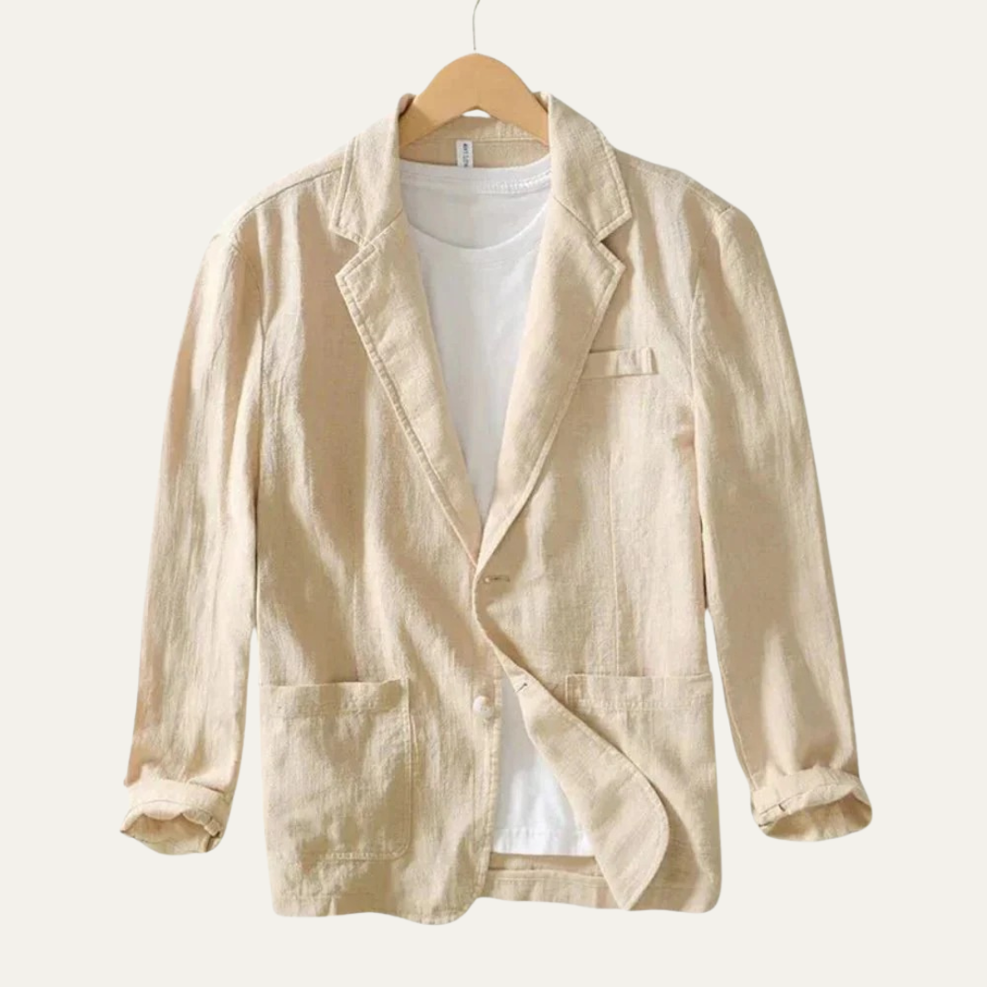 Men’s Lightweight Linen Style Casual Blazer