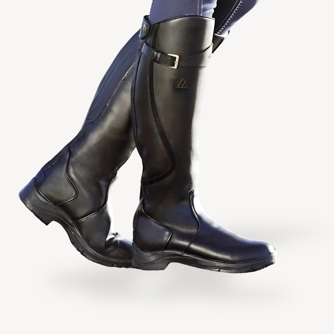 PU Leather Orthopedic Riding Boots Women