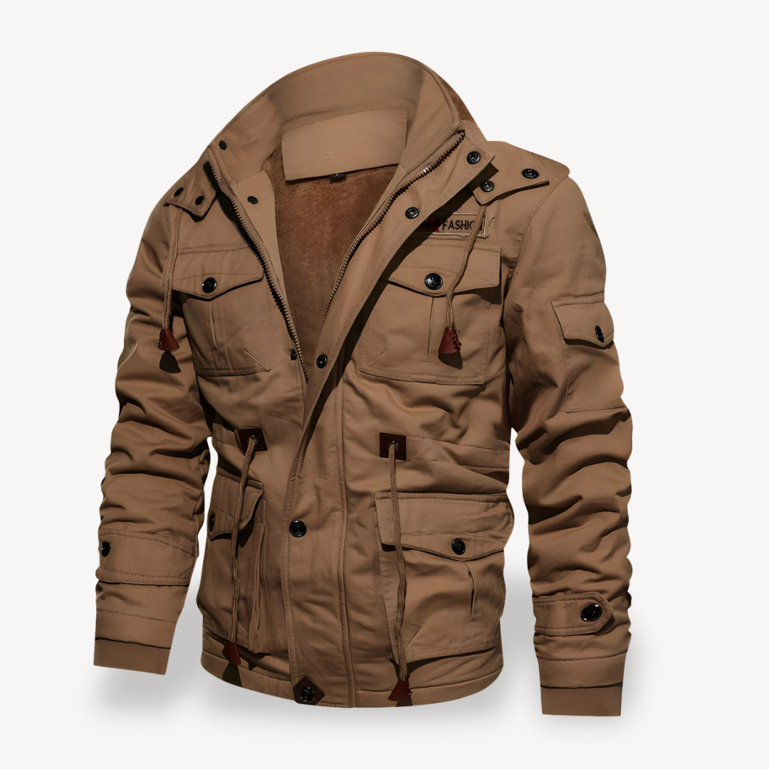 Men's Casual Winter Jacket with Pockets