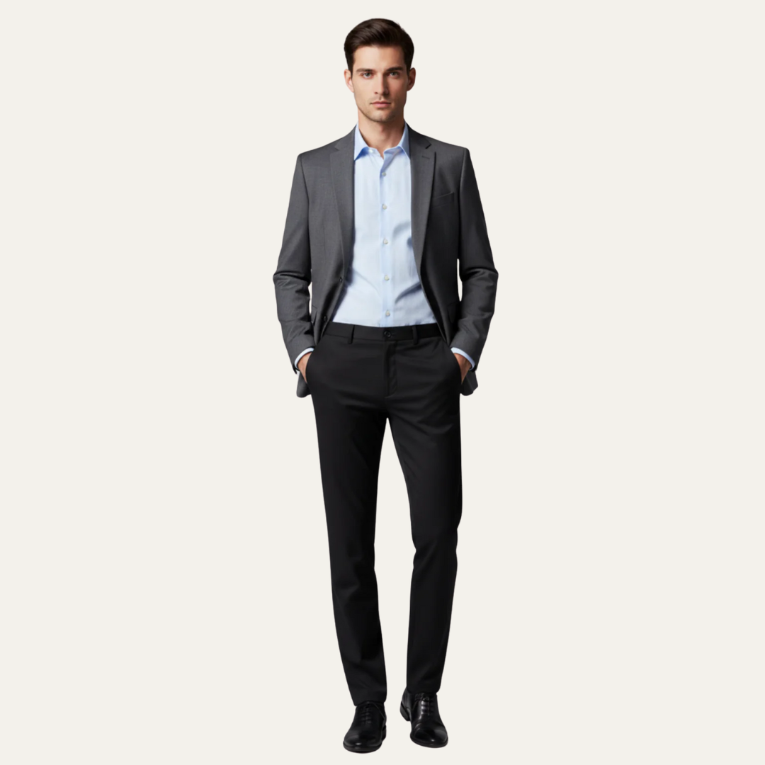 Men’s Tailored Flat Front Dress Pants