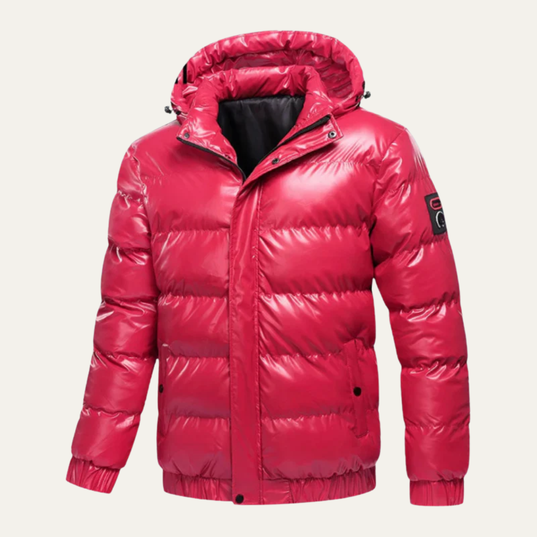 Men’s Glossy Insulated Puffer Jacket