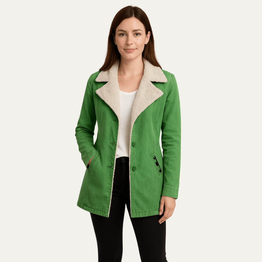 Women’s Sherpa Collar Single-Breasted Jacket