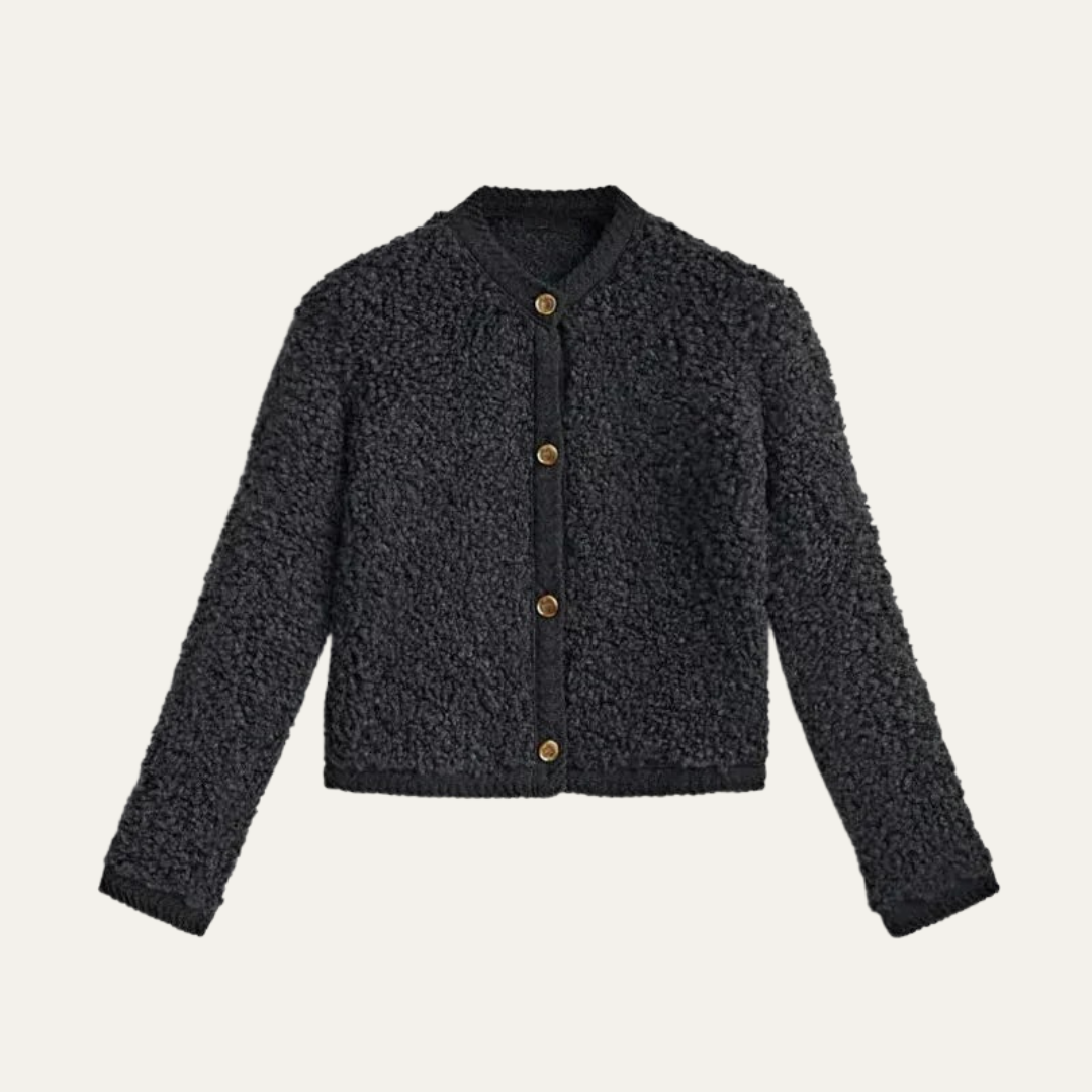 Women’s Fuzzy Cropped Insulation Cardigan