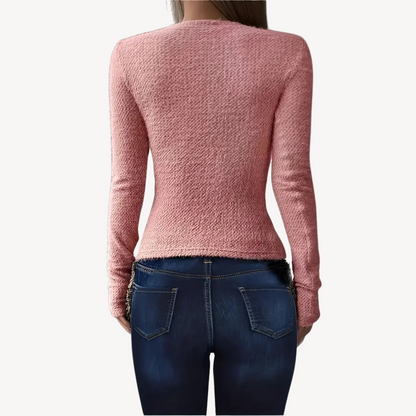Ribbed Long Sleeve Top for Women