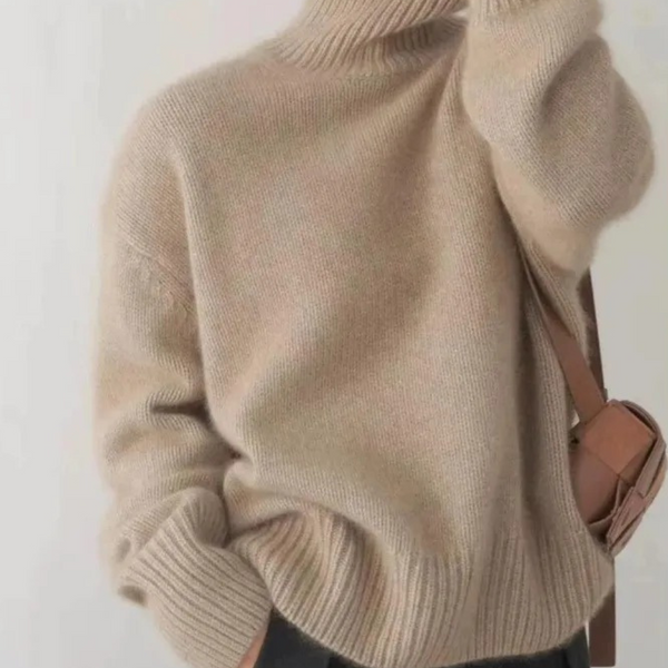Warm Winter Crew Neck Wool Sweater for Women