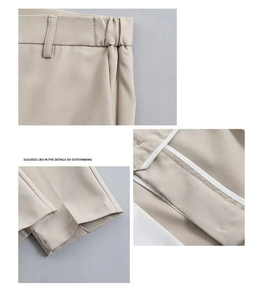 Comfortable Fit Men's Elastic Waist Smart Trousers