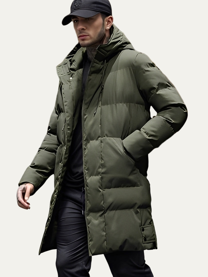 Men’s Oversized Longline Quilted Puffer Parka