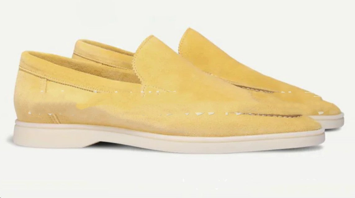 Matte Suede Slip-On Loafers