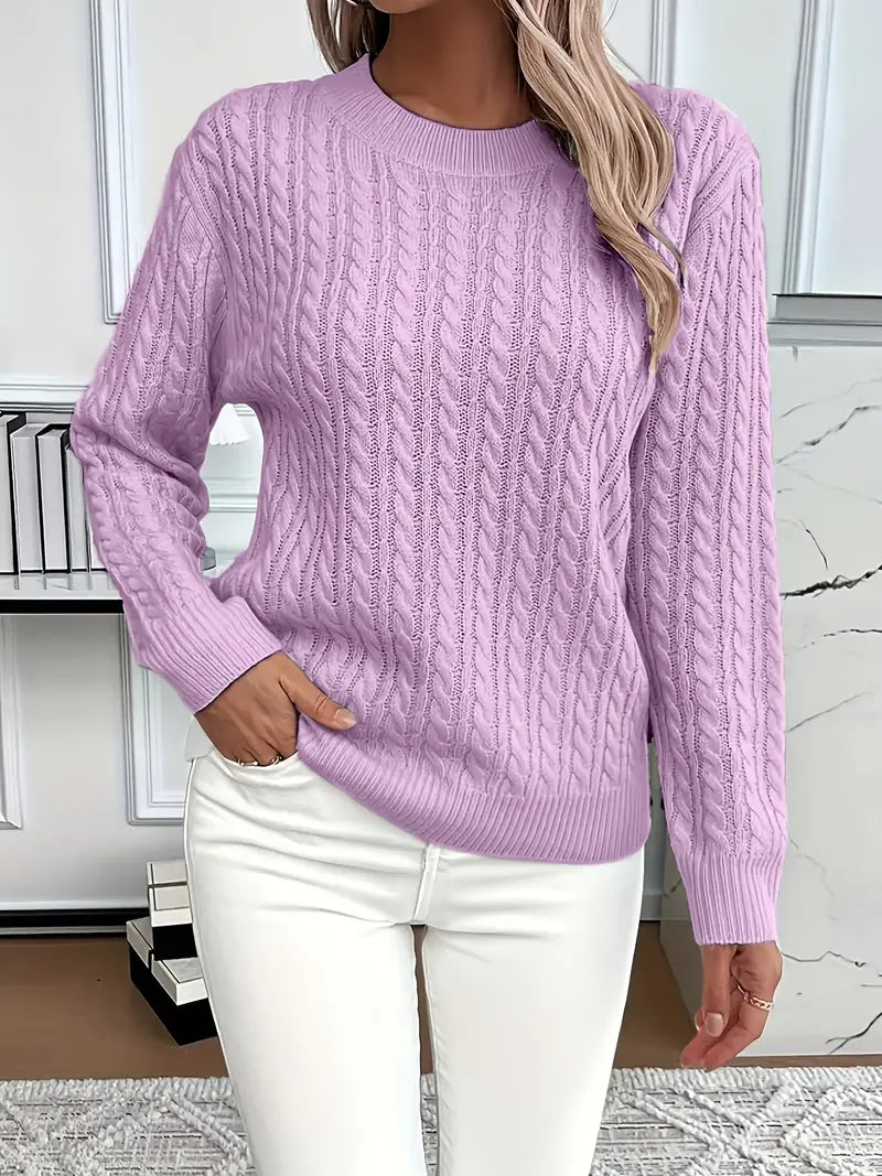 Cozy Women's Cable Knit Long Sweater