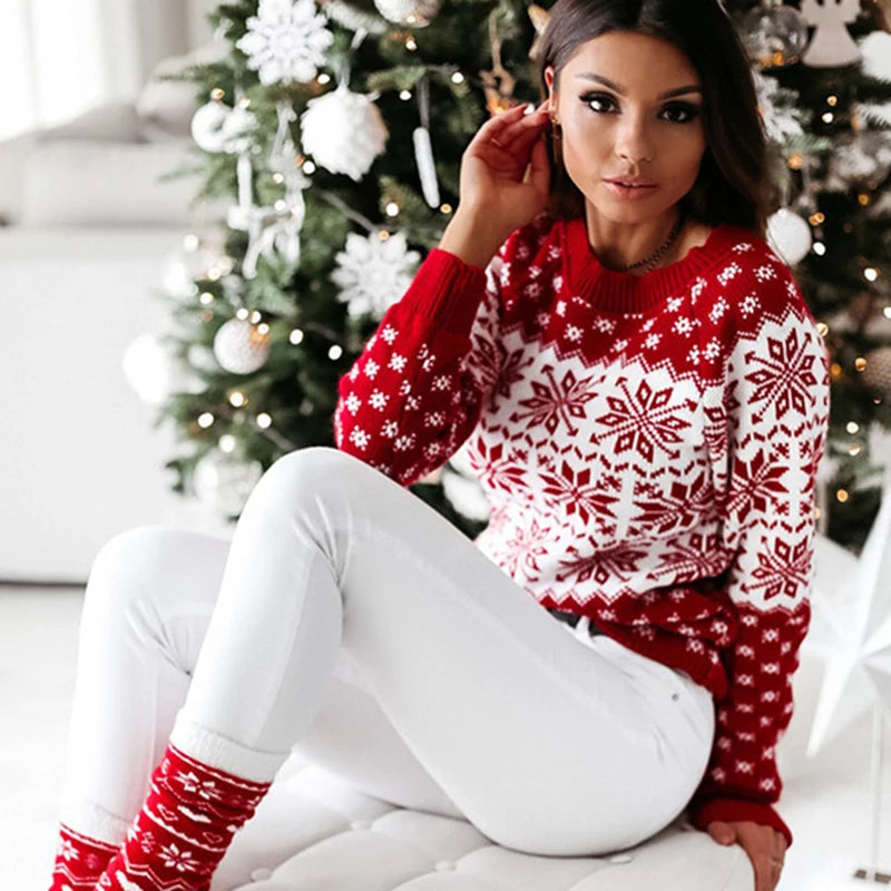 Christmas sweater snowflake women casual comfy - Briar