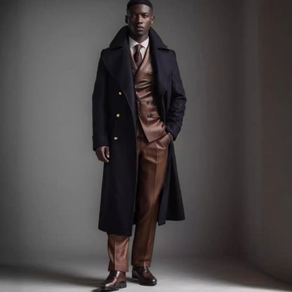 Long Wool Coat - Men