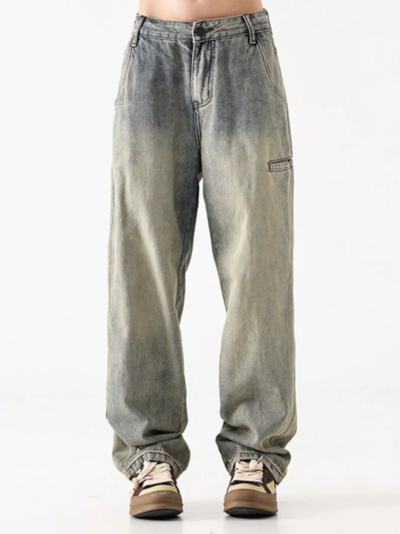 Relaxed Fit Casual Men's Dark Wash Jeans - BritishElegance